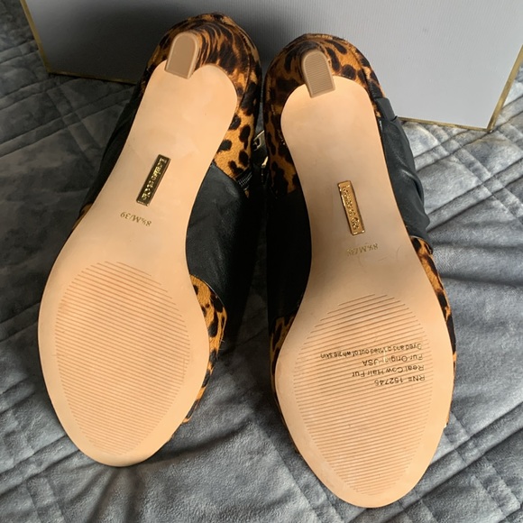 Louise et Cie Leopard Print Women's Shoes with Black Leather Bow - Size 8.5 - Picture 4 of 11